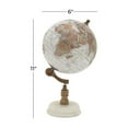 thumbnail image 4 of DecMode 7" White World Map Globe with Marble Base, 4 of 12