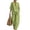 Green, variant on Domzest Two Piece Linen Sets for Women Short Sleeve V Neck Tunic Top Matching Wide Leg Pants Casual Loose Outfits With Side Pockets Light Blue M