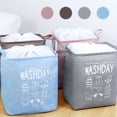 thumbnail image 1 of Extra Large Drawstring Storage Basket with Bundle Pocket | 75L Capacity for Blankets, Toys, Laundry & Home Organization | Cotton Linen Fabric, 1 of 4