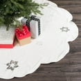 thumbnail image 6 of Vickerman Decorative 60" Silver Flakes Collection Christmas Tree Skirt, 6 of 6