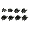 thumbnail image 1 of 8 Sizes Professional Cutting Guide Comb Set Black Limit Comb Set for Electric Hair Trimmer Shaver Hairdressing Tool Replacement for Wahl Electric Hair Clipper, 1 of 8