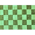 thumbnail image 1 of Ahgly Company Machine Washable Indoor Rectangle Checkered Turquoise Blue Modern Area Rugs, 8' x 10', 1 of 4