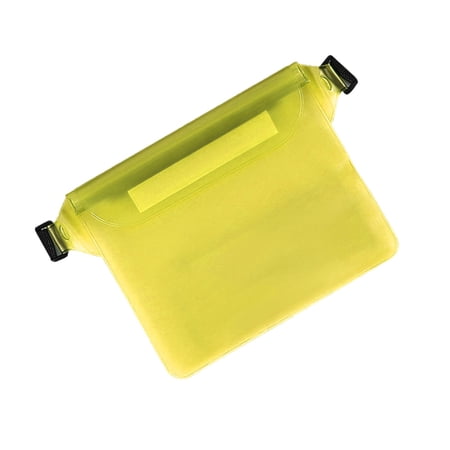 Clear Waterproof Bag Pouch Lightweight with Detachable Shoulder Strap Clear Tote Bag Case for Rafting Swimming Water Sports Kayaking yellow