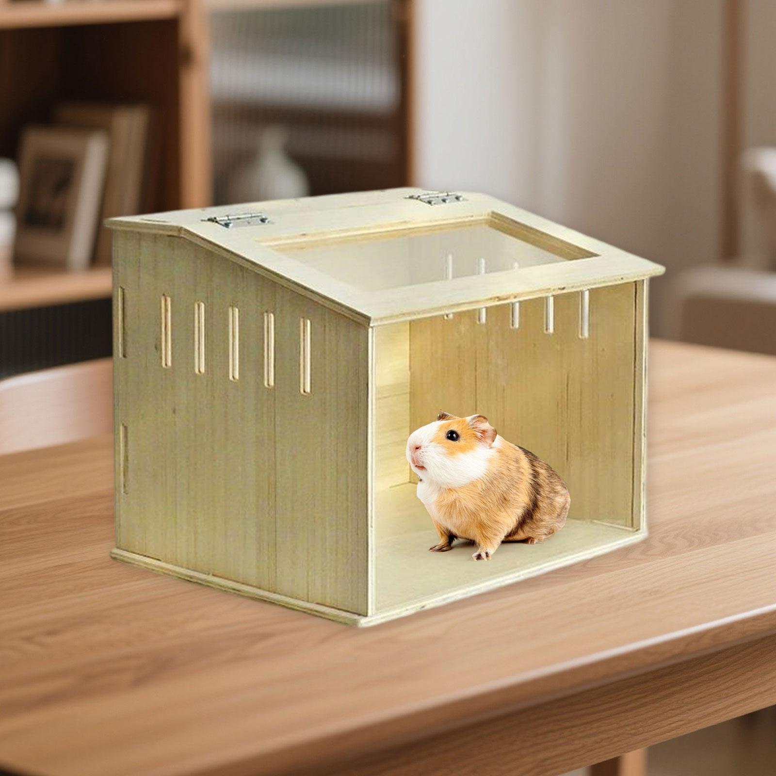 EHJRE Wood Hamster Cage Nesting Box for Chicken for Gerbils Guinea Pig Chinchillas 40cmx30cmx30cm