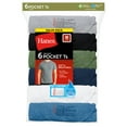 Hanes Men's Value Pack Assorted Pocket T-Shirt Undershirts, 6 Pack ...