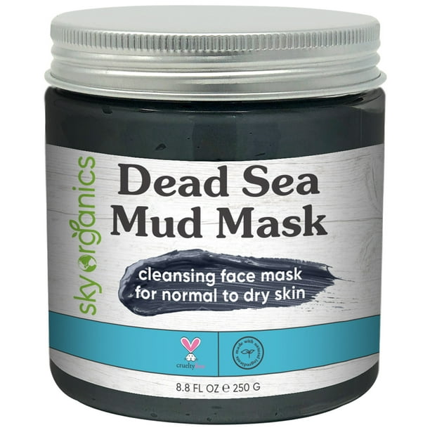 Dead Sea Mud Mask by Sky Organics (8 oz) Dead Sea Facial Mask Purifying ...