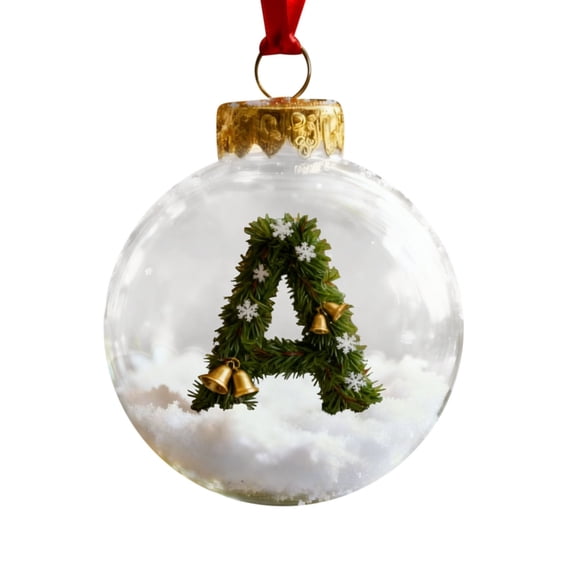 A Festive Letter Ball Ornament For Christmas Tree Decoration Holiday Accent