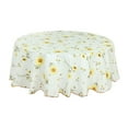 thumbnail image 1 of Unique Bargains Nappe en Vinyle Ronde 71 Pieds Dia Motif Fleur Jaune Résistante à l'Eau, 1 of 8