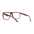 thumbnail image 2 of Thin Plastic Hipster Horn Rim Flat Top Clear Lens Eyeglasses Brown Tortoise, 2 of 4