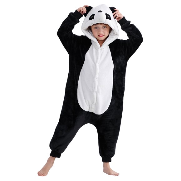 Nituyy Kids Jumpsuit, Long Sleeve Hooded Animal Romper Cosplay Costume Pajamas Loungewear for Boys Girls