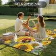 thumbnail image 4 of Sunflower Outdoor Rug 3x5 Ft - Reversible Patio Rug Outdoor Camping Rugs, Farm Floral Love Brown Vintage Brown Wood Grain Indoor Outdoor Area Rugs, Non-Slip Outdoor Carpet Runner for Deck/Porch, 4 of 8
