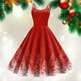 thumbnail image 2 of Yindaity Dress for Teens Wedding Guest Sleeveless Lace Formal Christmas Dresses(Red,M), 2 of 5