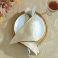 thumbnail image 2 of Elrene Home Fashions Elegant Woven Leaves Jacquard Damask Napkin Set of 8 , 17"x17", Taupe, 2 of 4