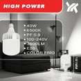 thumbnail image 5 of Foco Led De Alta Potencia 40 w Luz Fría Luz Blanco Yankon, 5 of 5
