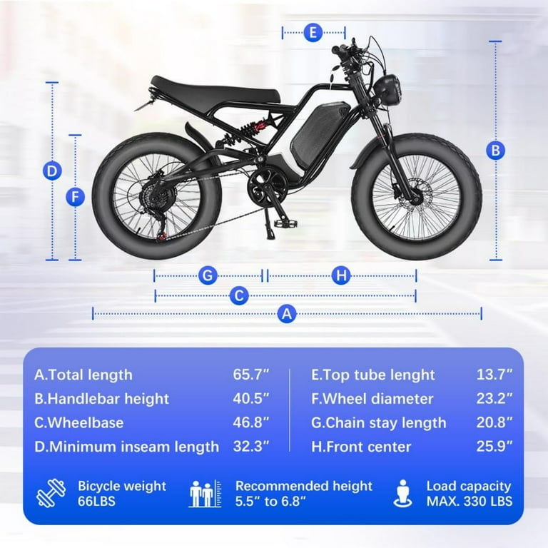 AKEZ Jaguar 1500W Electric Bike, Peak 3000W 35MPH Aluminum Alloy