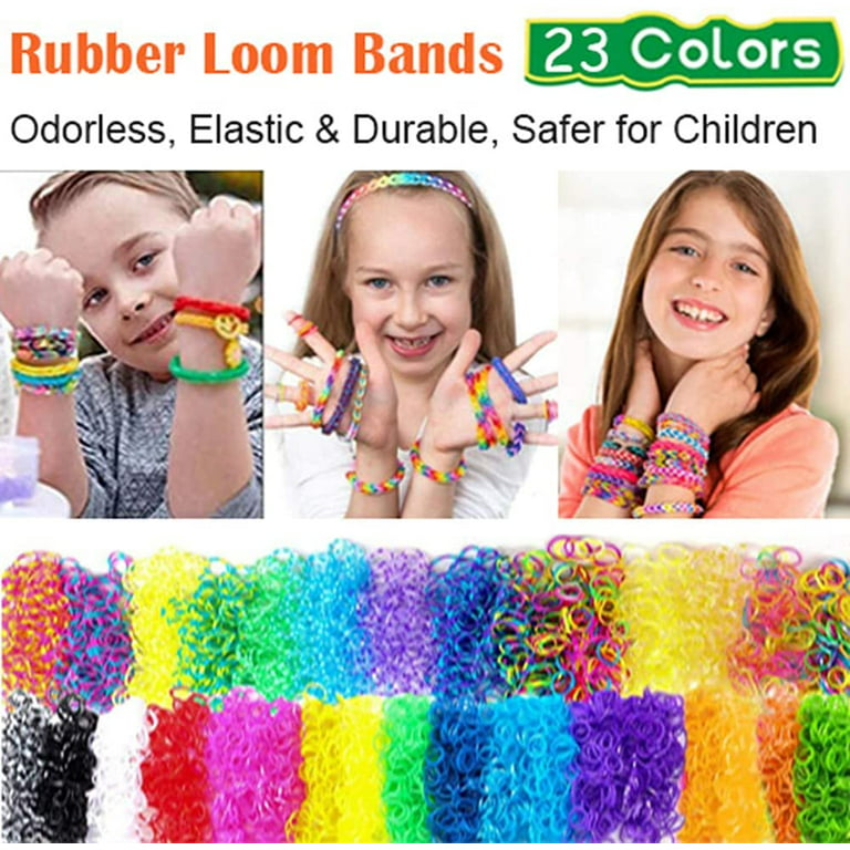 xtieksh Rubber Band Bracelet Kit Loom Bracelet Making Kit for Kids Rubber Bands Refill Loom Set Rubber Bands for Bracelet Making Kit Loom Bands Bracel