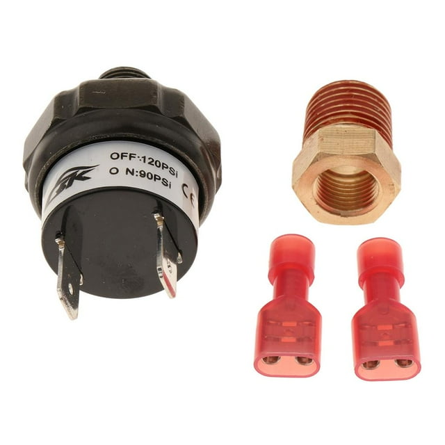 Interruptor de Presión de Aire Zulema 90-120 PSI 12V para Compresor de Bocina