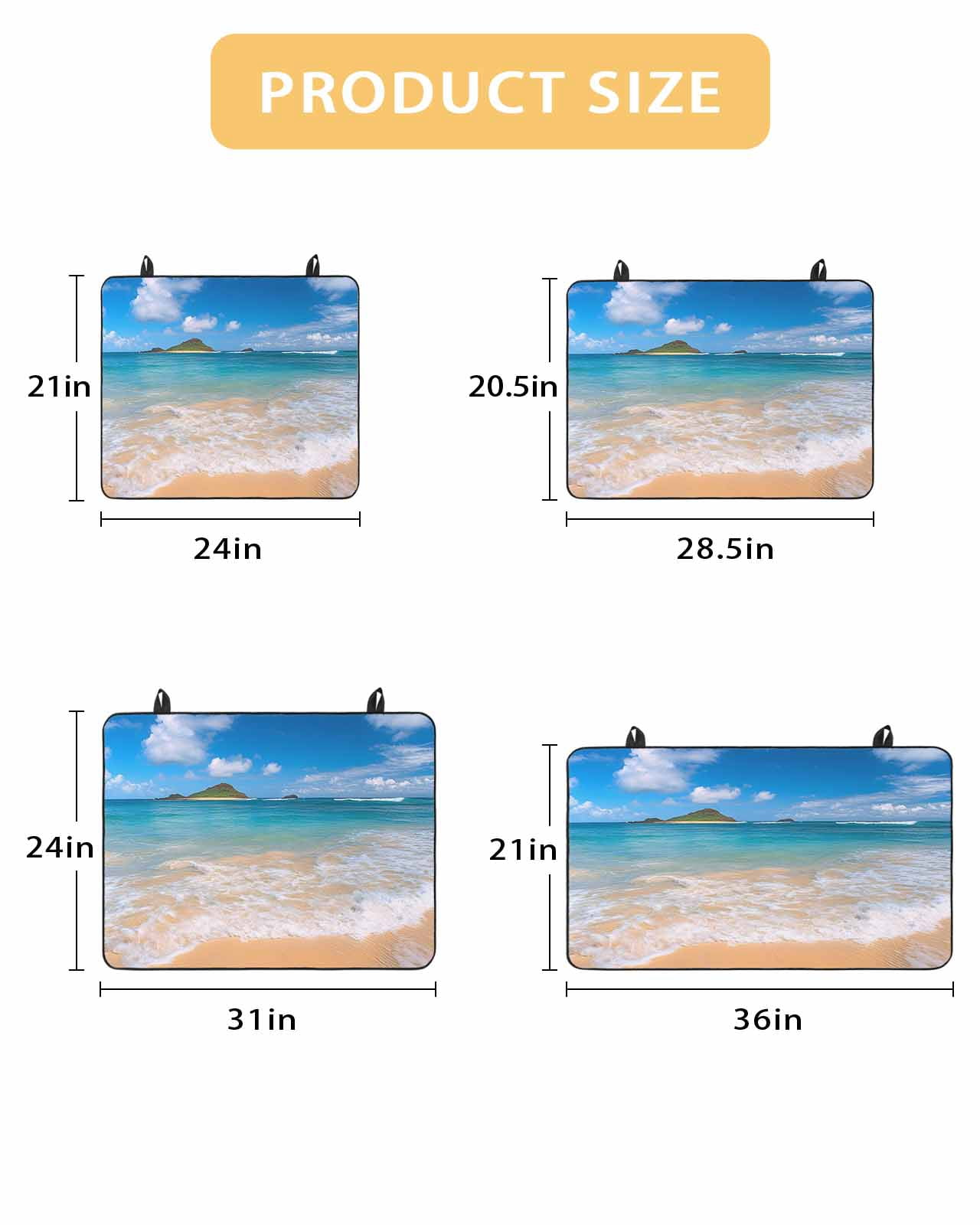 nqOlkjepod Large Induction Cooktop Protector Mat 24"x21", Summer Beach Stove Top Covers for Electric Stove, Coastal Seaside Ocean Vacation Decorative Stove Burner Cover Mats, Glass Top Stove Cover