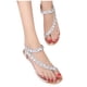 thumbnail image 4 of Sandalias planas con punta abierta y diamantes de imitación para mujer, sandalias cómodas, sandalias informales cómodas para la playa Wmkox8yii  nm1099, 4 of 4