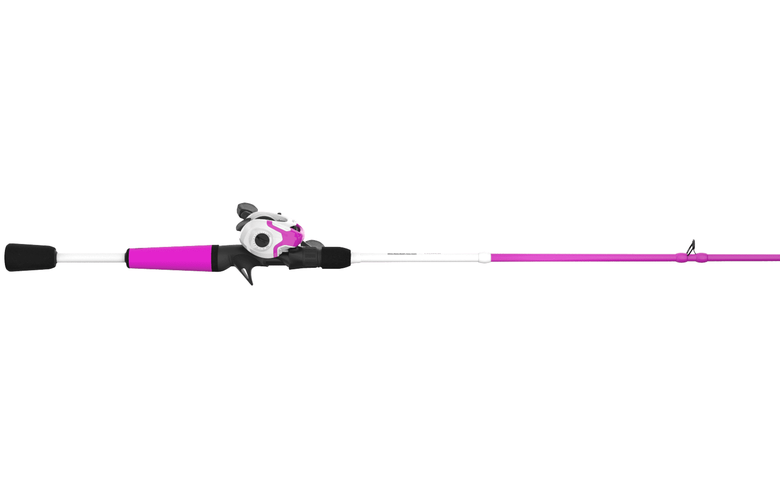 Zebco Roam Baitcast Reel and Fishing Rod Combo, 6-Foot 6-Inch 2-piece Rod, Size 100 Reel, Left-Hand Retrieve, Pink