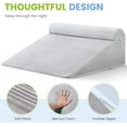 thumbnail image 3 of Wedge Pillow - Extra Large Orthopedic Bed Wedge Pillow Set, Memory Foam Sitting Wedge Pillow for Adults, Wedge Pillow for Sleeping, GRED and Acid Reflux (12''Hx35''Lx32''W), 3 of 6