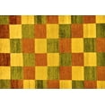 thumbnail image 1 of Ahgly Company Machine Washable Indoor Rectangle Checkered Yellow Modern Area Rugs, 7' x 9', 1 of 4
