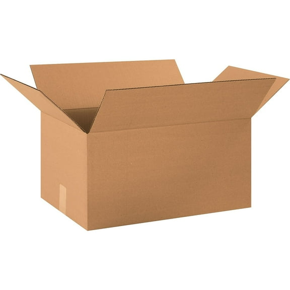 Box Partners Long Corrugated Boxes 20" x 13" x 10" Kraft 25/Bundle 201310