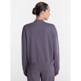 thumbnail image 4 of Athletic Works Women's and Women's French Terry Cardigan with Long Sleeves, Sizes XS-4X, 4 of 7