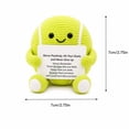 thumbnail image 3 of Crocheted Sports Ball 2.75 Inch Shelf Sitter Plush Positive Affirmation Card Handmade Sports Decor Cute Office Decor Desk Decor for Athletes for Home and Work Display, 1 Pack, 3 of 7