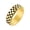 Gold, variant on Stainless Steel 8mm Checkered Fidget Ring for Adults Black White Checkerboard Spinner Ring for Anxiety Relief Black Size 10