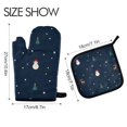 thumbnail image 2 of Yayeee Oven Mitts and Pot Holder Set of 2 Heat Resistant Kitchen Gloves Baking Hot Pad, Christmas Whimsy, 2 of 5