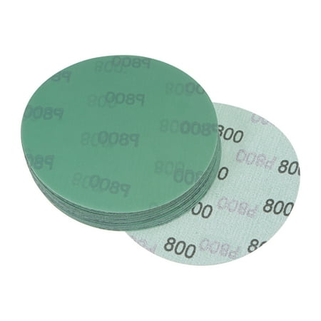 

20 Pack Green Film Sandpapers 800 Grits 5 Hook and Loop Backed Random Orbital Sanding Discs