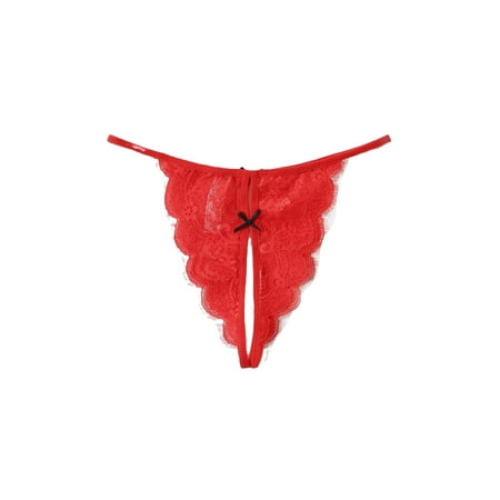 

Women Floral Thongs & V-Strings Red Sexy Lingerie S