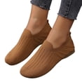 thumbnail image 2 of IEMIEMIEM Women's Mesh Flats Shoes Breathable Non Slip Slip on Knit Shoes Casual Dressy Flats Comfortable Walking Shoes Coffee 8.5 Wide, 2 of 9