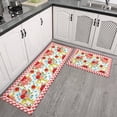 thumbnail image 6 of Red Flower Kitchen Mat Non-Slip Quick Dry Pioneer Flower Woman  Kitchen Laundry Room Rugs  17x30+17x47 Inchs, 6 of 13