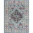 thumbnail image 2 of Hauteloom Tigris Collection Patara Multicolor Geometric Pattern Transitional Hallway, Entryway, Kitchen Runner Rug - Traditional Anatolian Pattern - Dark Blue, Light Blue, Orange, Purple - 2'7" x 10', 2 of 11