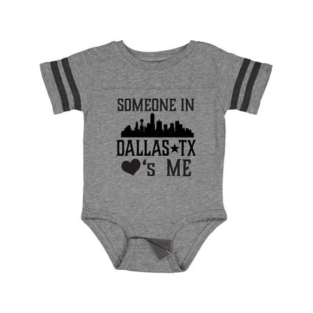 

Inktastic Dallas Texas Someone Loves Me Gift Baby Boy or Baby Girl Bodysuit