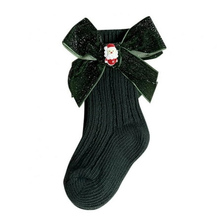 

SYNPOS Girls Ruffle Socks/Baby Socks/Floor Sock Cartoon Baby Girl Boy Warm 0-6Y Baby Christmas Socks Cotton(1pair)