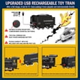 thumbnail image 4 of UFULMN Electric Remote Control Train Set Christmas Train Steam Locomotive Cargo Car & Tracks Birthday for Boys Girls, 4 of 8