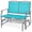 Green, variant on Gymax Patio Glider Rocking Bench Double 2 Person Chair Loveseat Garden Grey Turquoise