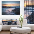 thumbnail image 1 of Setting Sun at Polzeath Beach - Modern Seascape Canvas Artwork, 1 of 3