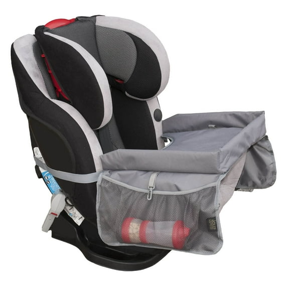 Plateau de voyage Jolly Jumper | Plateau d’activités portable pour siège d’auto avec rebord relevé et poches en maille | Se fixe solidement pour les collations, le dessin et les voyages | Design pliab