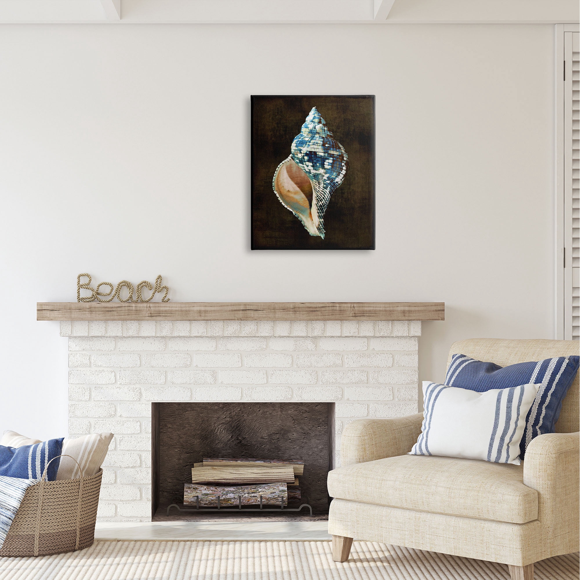 Stupell Industries Modern Conch Shell Nature Painting Gallery Wrapped Canvas Print Wall Art, 24 x 30