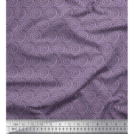 Soimoi Purple Cotton Jersey Fabric Abstracts Abstract Print Sewing Fabric Yard 58 Inch Wide