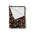 thumbnail image 2 of Abstract Soft Flannel Fleece Throw Blanket, Shabby Form Garden Farm Flowers Leaves Roses and Violets Design, Cozy Plush for Indoor and Outdoor Use, 70" x 90", Olive Green Black Red, by Ambesonne, 2 of 5