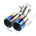 thumbnail image 2 of Qholemyo Car Modified Exhaust Pipe Stainless Steel Car Exhaust Pipe Modified Tailpipe Cover Decoration Tailpipe Exhaust Cover Exhaust Tip, 2 of 2