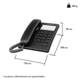 thumbnail image 3 of Combo 2 Piezas Teléfono Fijo Panasonic KX-TS550MEB Negro con 10 Teclas de Marcación Rápida, Montaje en Pared y Remarcado para Oficina o Casa, 3 of 5
