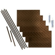 FASÄDE Quilted Decorative Vinyl Backsplash 15 sq ft Kit in Oil Rubbed Bronze