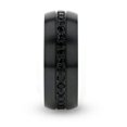 thumbnail image 2 of TALON Black Titanium Ring with Black Sapphires - 6mm - Size 9, 2 of 7