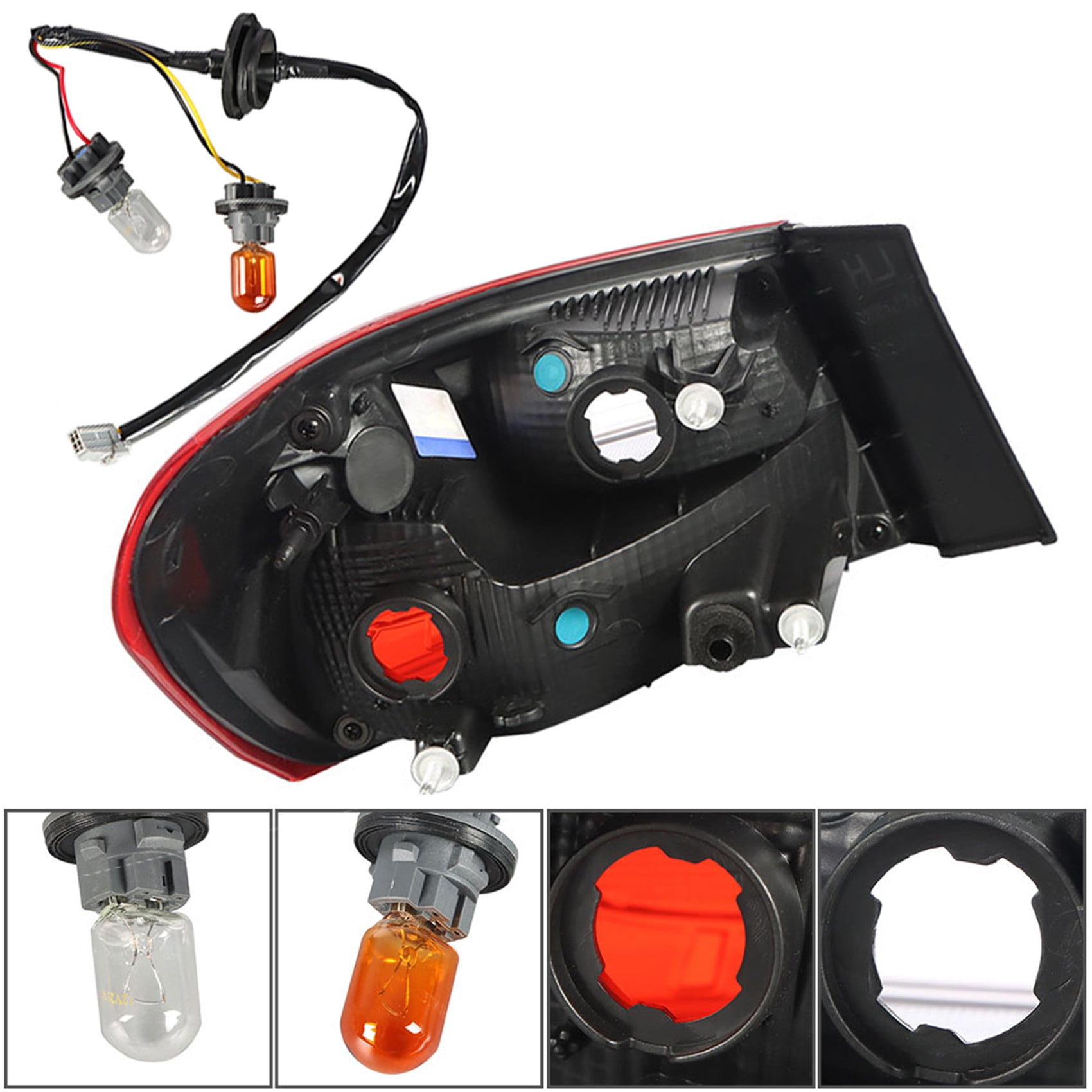 Outer Passenger Side Rear Brake Tail Light Assembly Replacement for 2016-2020 Chevy Malibu Right Tail Lamp 84132377 GM2805122
